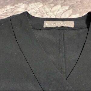 Everlane Black V-Neck Wrap dress